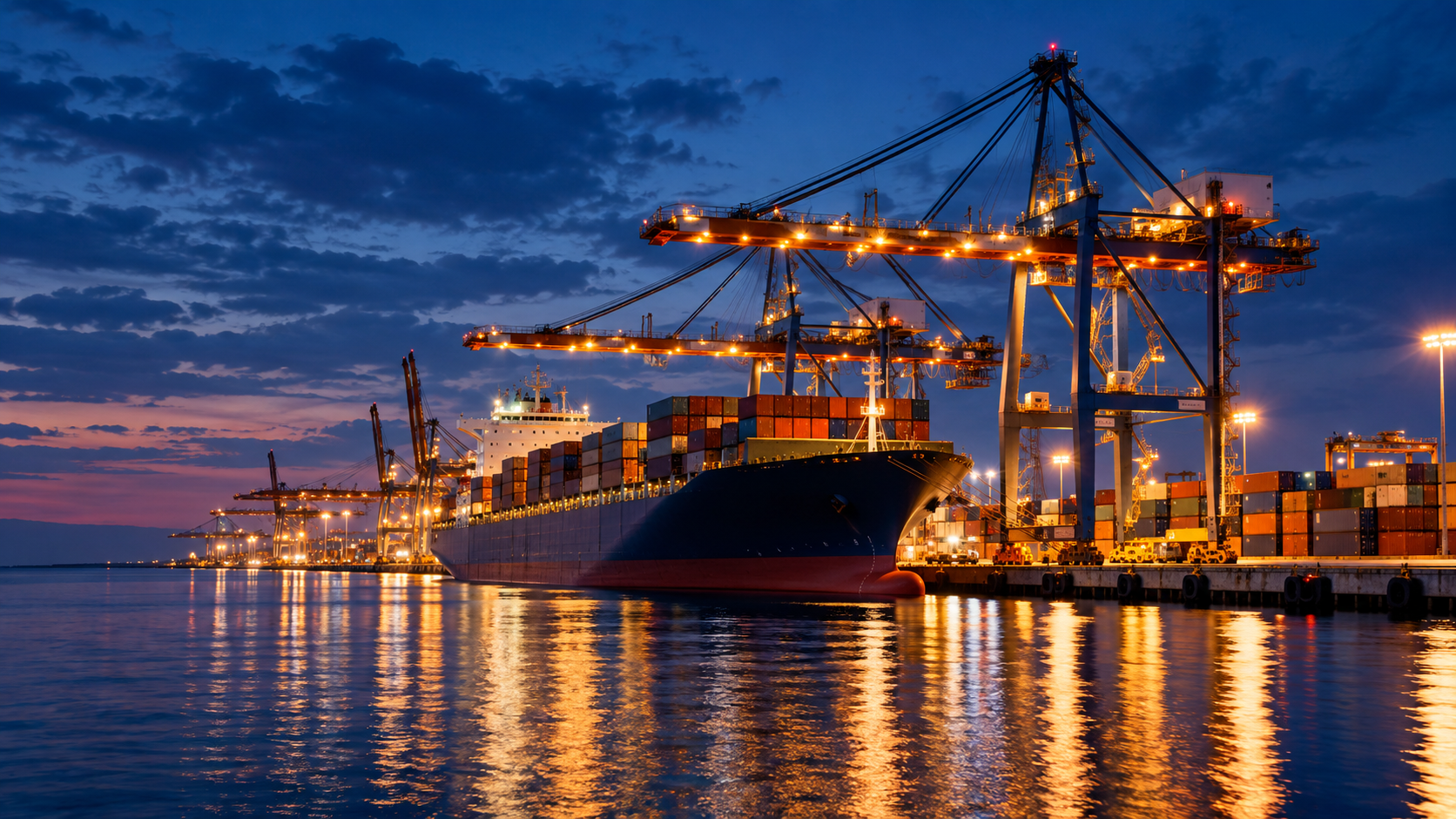 Berbera port at dusk